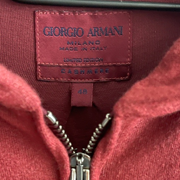 Giorgio Armani men’s zip up cashmere sweatshirt - Picture 4 of 12